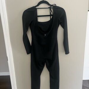 Gilly Hicks Charcoal Long Sleeve Bodysuit